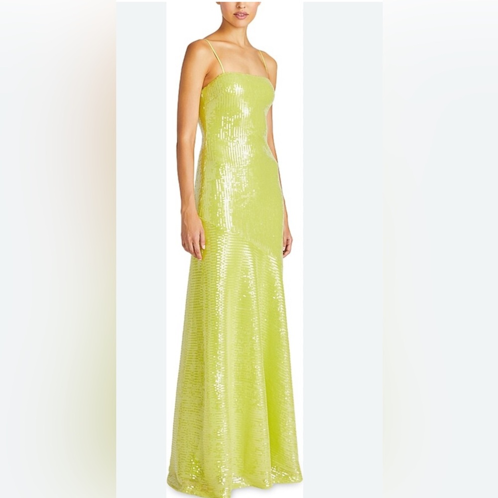 Lime Green Sequin Gown